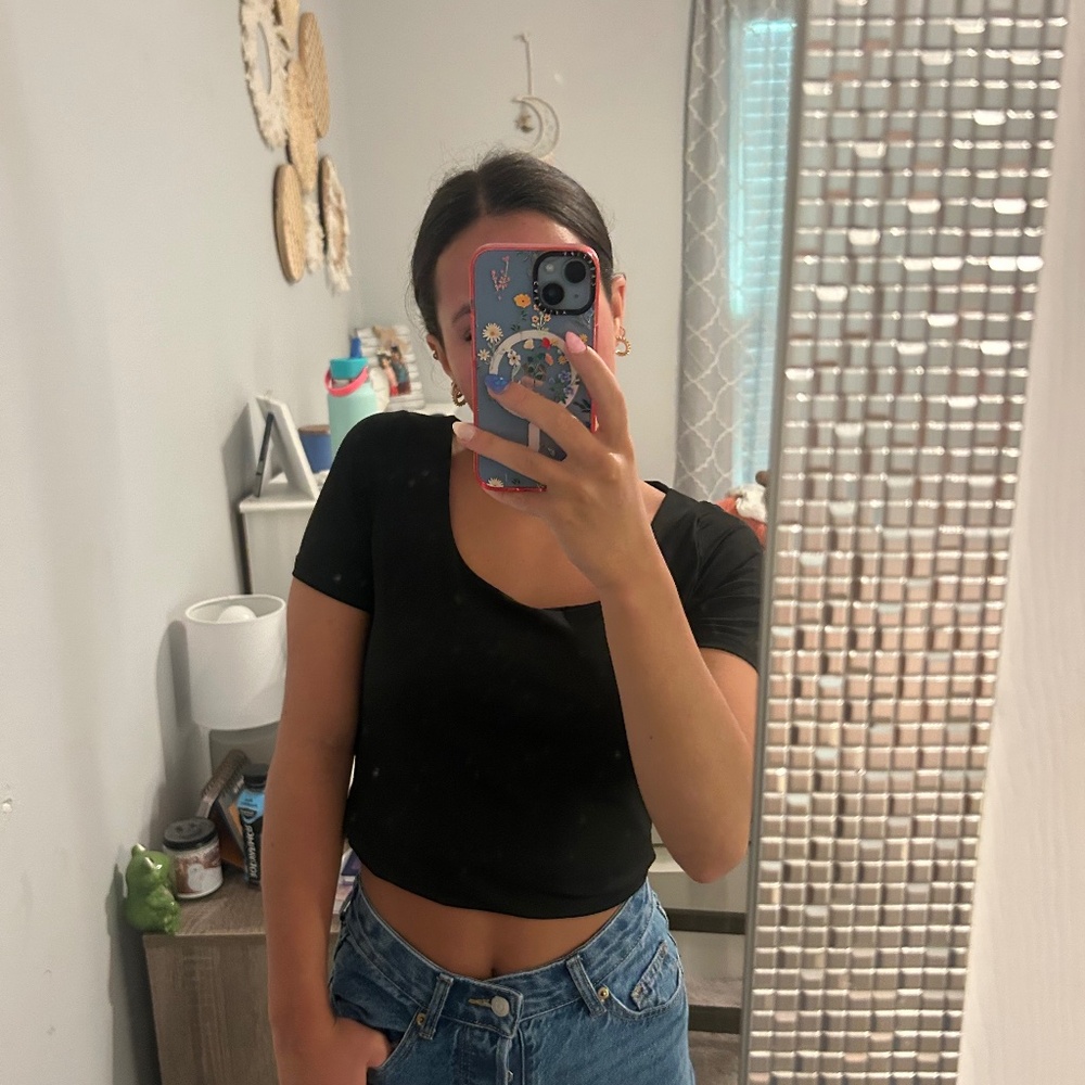 Square neck top